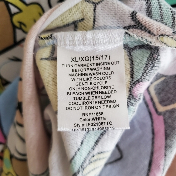 Spongebob Squarepants & friends sleeveless tank top t-shirt Junior women's 15/17 - Picture 5 of 5